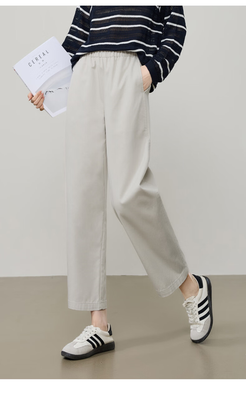 ESE-Y Laisai Cotton Lyocell Scythe Pants Women 26 Spring New Slim Fit Cropped Harem Straight Casual Pants Dark Blue 31 23
