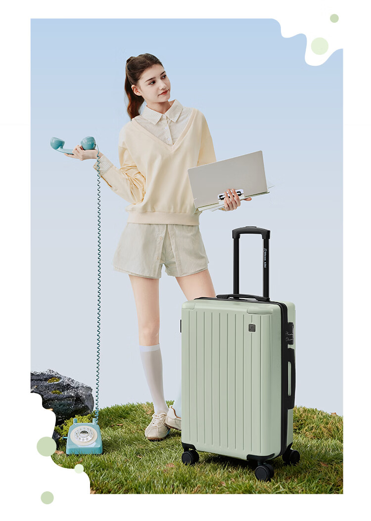 DICON AIBI DA 20-inch Carry-on Luggage, 24-inch Large Capacity Travel Suitcase with Trolley and Combination Lock 4