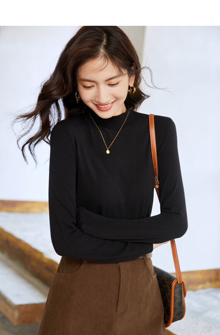 LangSha Women's Thermal Fleece Turtleneck Base Layer Long Sleeve Warm Top Autumn Winter 12