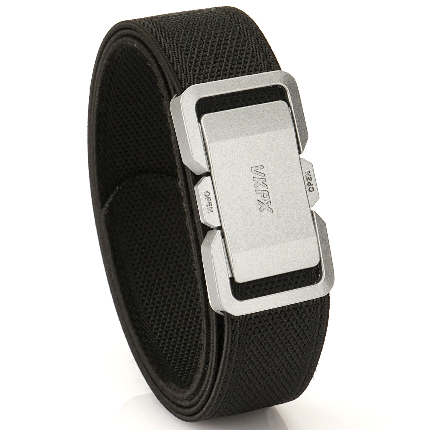Aoweimei Tactical Elastic Nylon Canvas Woven Outdoor Casual Men's Belt with Quick-Release Buckle 12