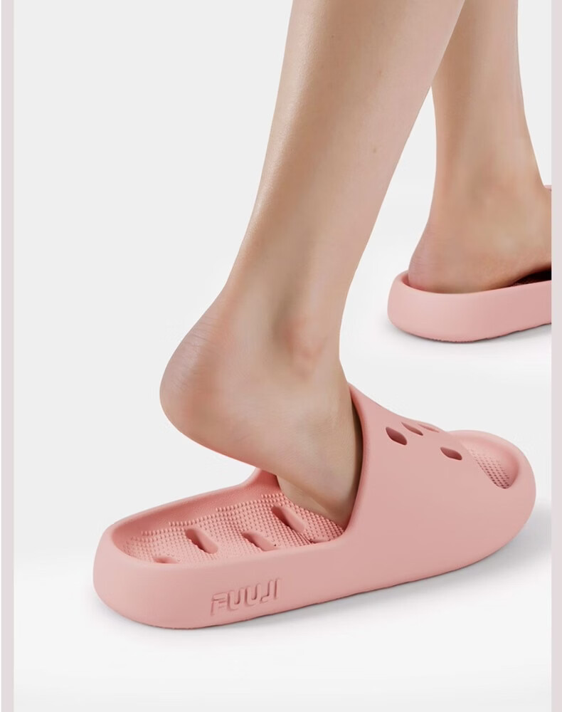 FUUJI Quick-Dry Breathable Drainage Slippers for Men and Women, Hollow Anti-Slip Shower Sandals FJ8915 Black Size 42-43 11