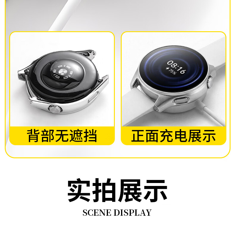 CHENSONG GT6 Protective Case and Tempered Film for Huawei Watch GT6 41mm Black Shockproof and Anti-Collision PC Shell 3