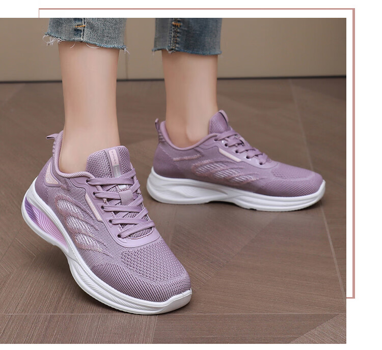 BURUIJING Spring Autumn Old Beijing Cloth Shoes Women Sneakers Mom Casual Shoes 78810 Black 37 11
