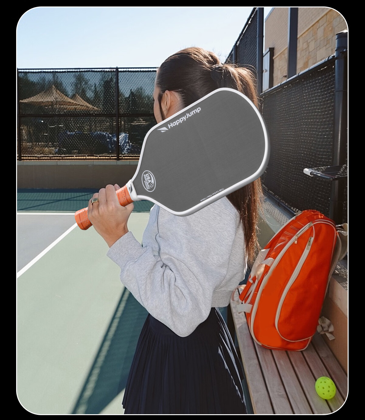 HiJump (Germany) Pickleball Paddle T700 High-End Carbon Fiber Offensive and Defensive Matte Professional Tournament Single Paddle Set 25