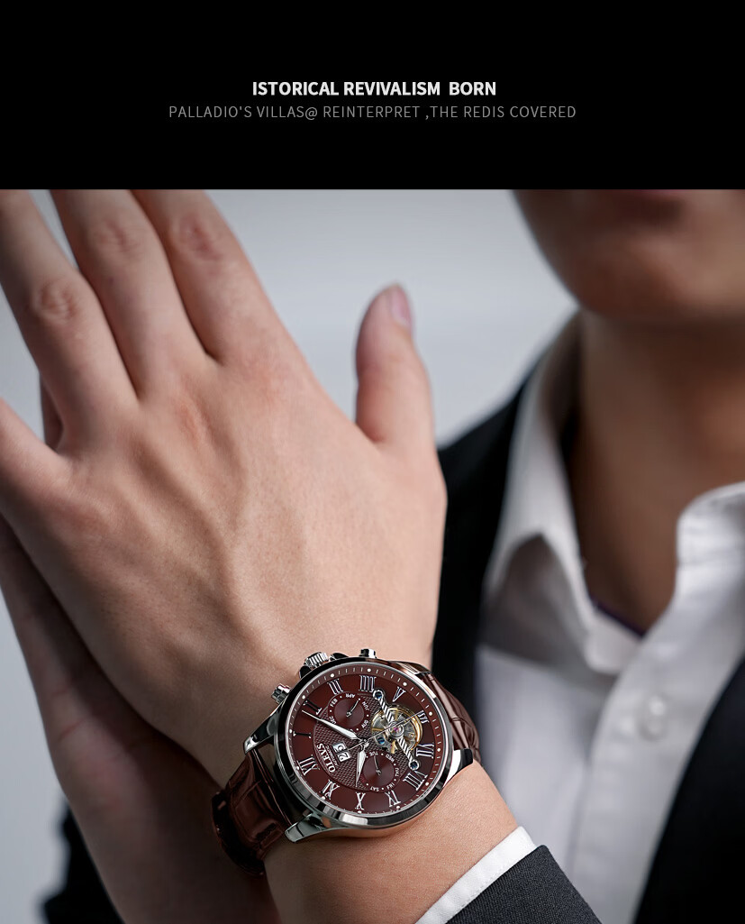OLEVS Swiss Certified Men's Fully Automatic Mechanical Watch, Men's Luxury Timepiece, 2026 New Skeleton Design Men's Watch, Top Ten Brand 10