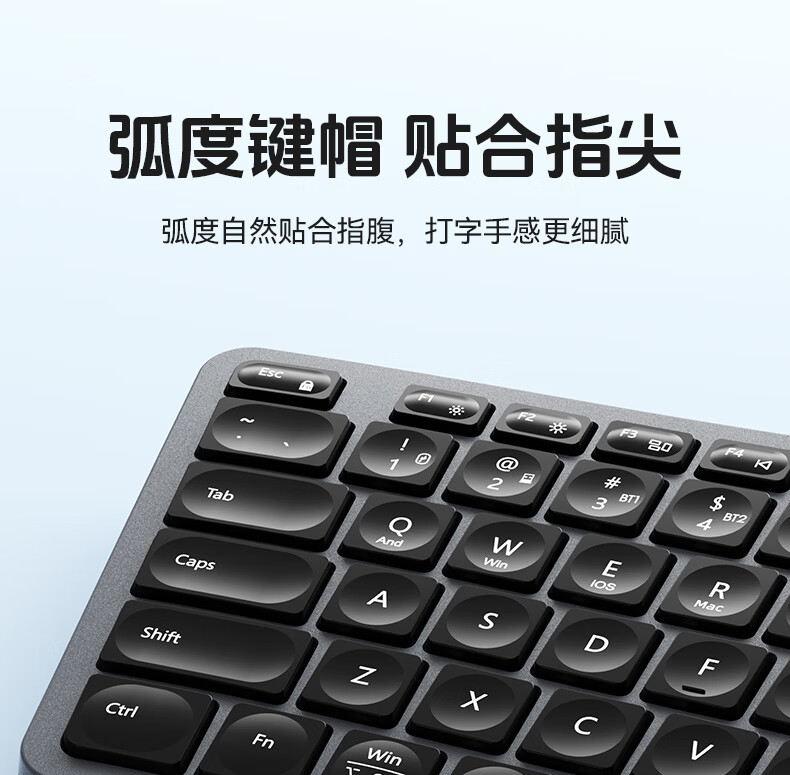 B.O.W Hangshi HD428CL Tri-mode Ergonomic Keyboard Wireless Bluetooth Wired Rechargeable Compatible with Huawei Laptop iPad Tablet Female Office 86 Keys Orange White 6