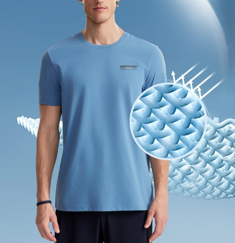 NORTHLAND Men's Crew Neck Short Sleeve T-Shirt 2026 New Outdoor Sun Protection Antibacterial Quick-Dry 2