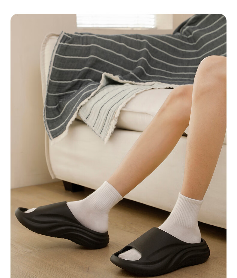 Mercury Home Textiles Men's Sports Slippers New Summer Beach Thick Sole Non-Slip Soft Indoor Shower Sandals 8