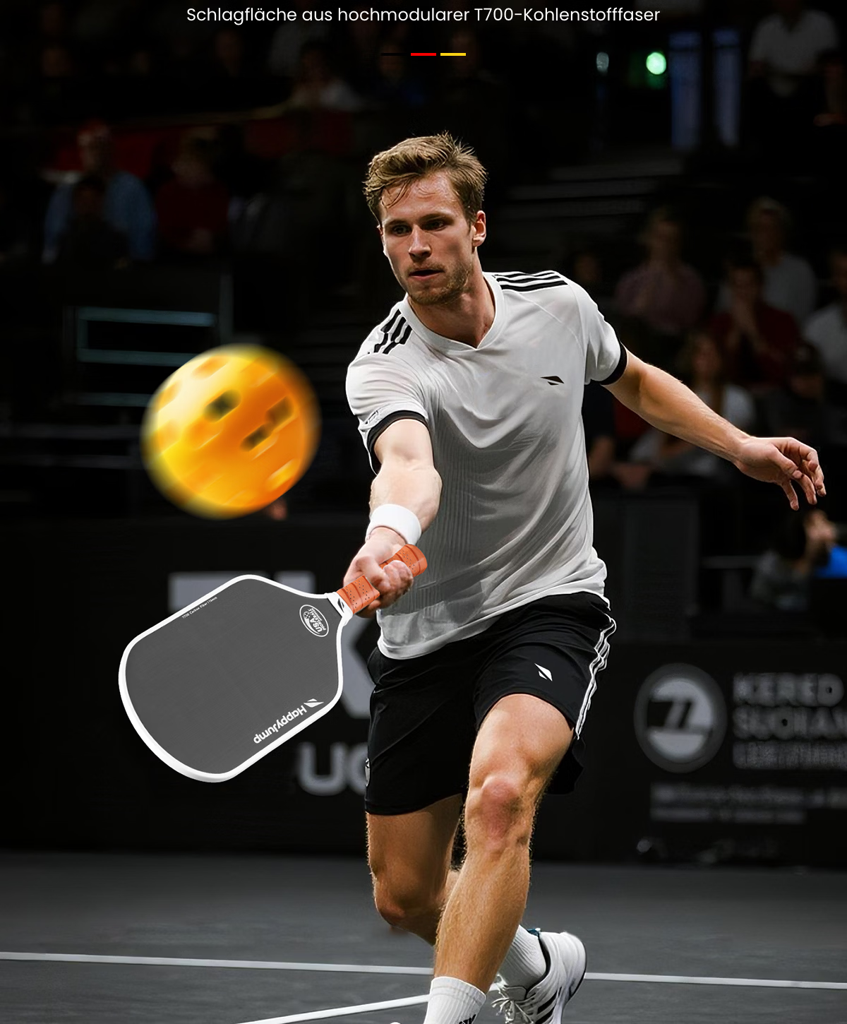 HiJump (Germany) Pickleball Paddle T700 High-End Carbon Fiber Offensive and Defensive Matte Professional Tournament Single Paddle Set 11