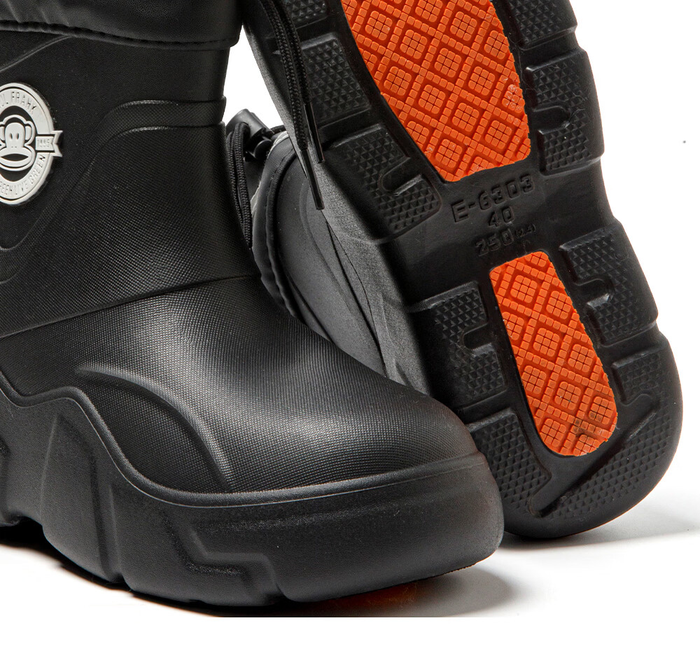 Paul Frank Professional Non-Slip Chef Shoes Outdoor EVA Rain Shoes Delivery Rider Water Shoes Fishing Rubber Shoes Black Size 41 5