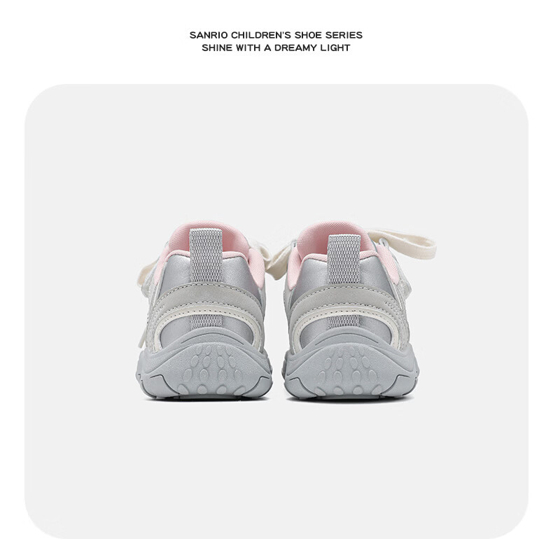 Hello Kitty Girls' Running Shoes Children's Sports Shoes Soft Sole Breathable Casual Shoes Pink [Single Mesh Style] Size 31 8