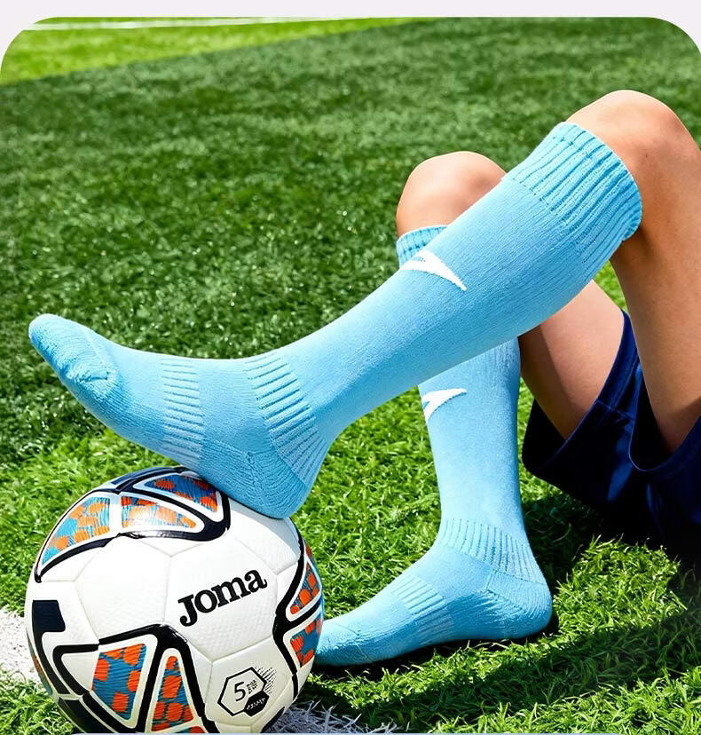 JOMA Kids Mid-Calf Breathable Non-Slip Thickened Soccer Socks Light Blue S 7