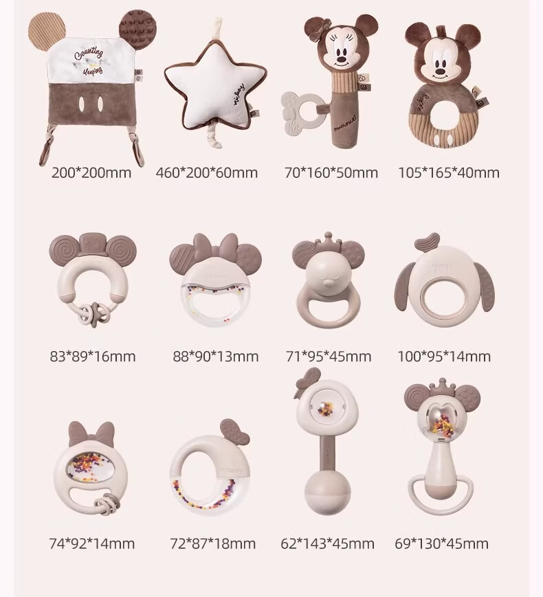 Disney Newborn Welcome Gift Box Baby Rattle Toy Soothing 0-12 Months Infant Month Celebration Children's Day Gift 26