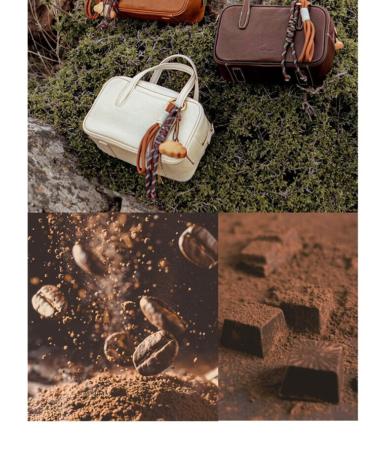 HERBAL HEAVEN Star Style Women's Candy Box Bowling First Layer Vegetable Tanned Leather Handbag Shoulder Crossbody Bag Luxury Gift 4