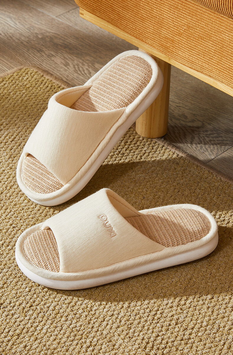 Puxi Couple Linen Slippers Women's Summer New Non-slip Anti-sweat Rock Gray Size 42-43 8