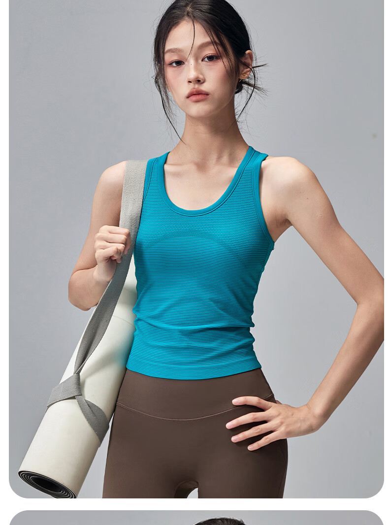 XUEXIMAN Women's One-Piece Yoga Tank Top with Built-in Bra, Shockproof Sports Bra for Pilates and Fitness 13