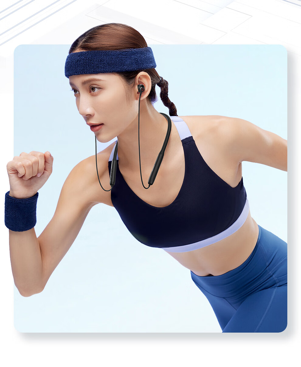 Baseus P1 Upgraded Neckband Bluetooth Earphones Sports Wireless Noise-Cancelling Earbuds Long Battery Life for Running Compatible with Apple Huawei Vivo Honor OPPO Phones 8