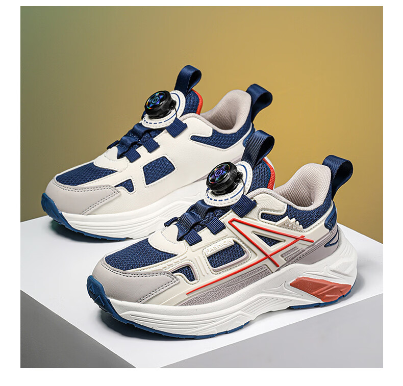 7-PE Boys' Sports Shoes 2026 Spring New Breathable Mesh Soft Sole Lightweight Casual Kids Shoes for Older Boys 3