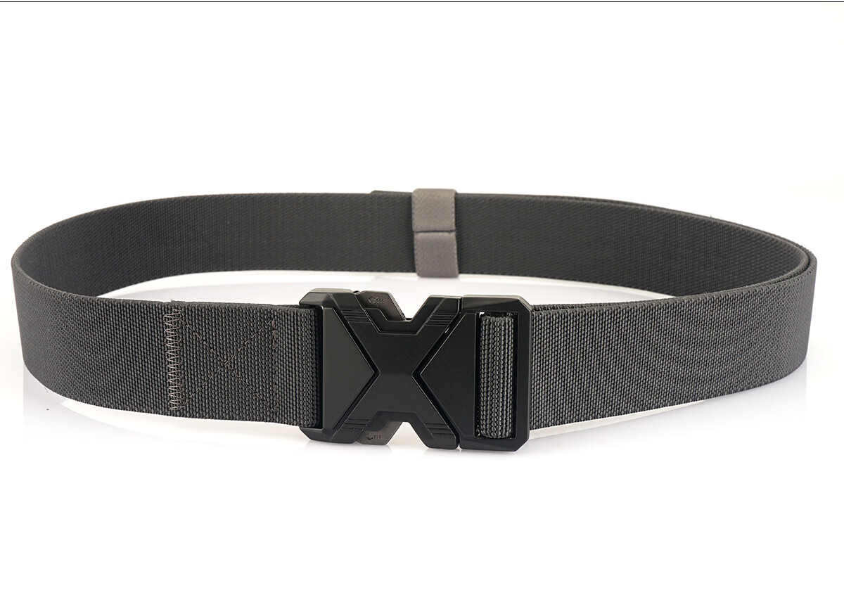 Aoweimei Outdoor Tactical Belt Elastic Nylon Men’s Woven Alloy Automatic Buckle Training Canvas Leather Belt 6