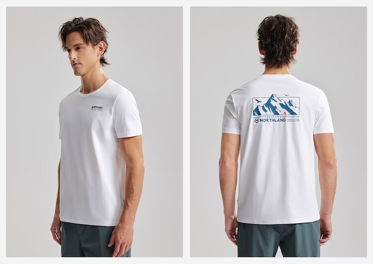 NORTHLAND Men's Crew Neck Short Sleeve T-Shirt 2026 New Outdoor Sun Protection Antibacterial Quick-Dry 15
