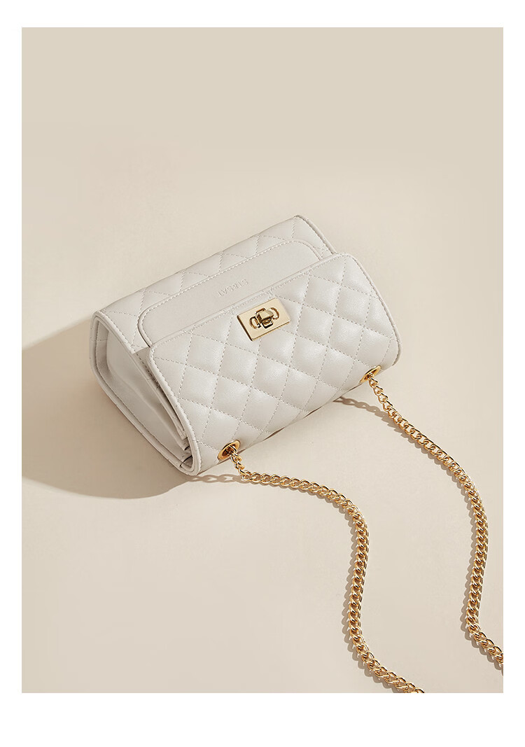 St&Sat Women's Bag 2026 New Versatile Shoulder Crossbody Small Square Quilted Chain Bag Birthday Gift for Girlfriend 3