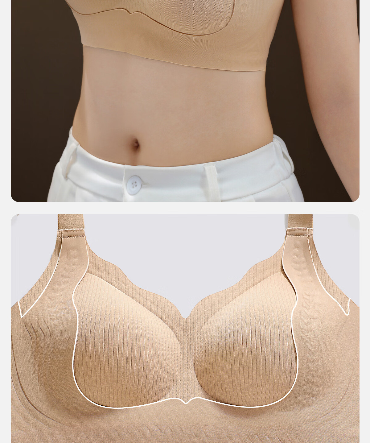 Bingxue Kapok Women's Plus Size Underwear Large Bust Minimizing Push-Up Lightweight Breathable Lifting Anti-Sagging Non-Compressing Bra 16