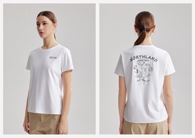 NORTHLAND Women's Quick-Dry T-Shirt 2026 New Outdoor Sun Protection Antibacterial Skin-Friendly Crew Neck Short Sleeve Tee 12
