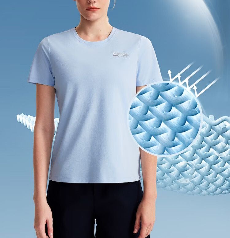 NORTHLAND Women's Quick-Dry T-Shirt 2026 New Outdoor Sun Protection Antibacterial Skin-Friendly Crew Neck Short Sleeve Tee 3