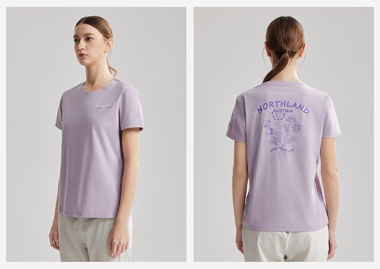 NORTHLAND Women's Quick-Dry T-Shirt 2026 New Outdoor Sun Protection Antibacterial Skin-Friendly Crew Neck Short Sleeve Tee 20
