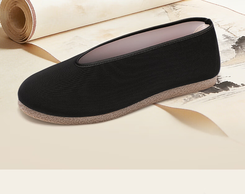 Taiheyuan Old Beijing Cloth Shoes Men Spring New Genuine Cow Tendon Non-Slip Slip-On Breathable Bamboo Fiber Odor-Resistant Cloth Shoes 9
