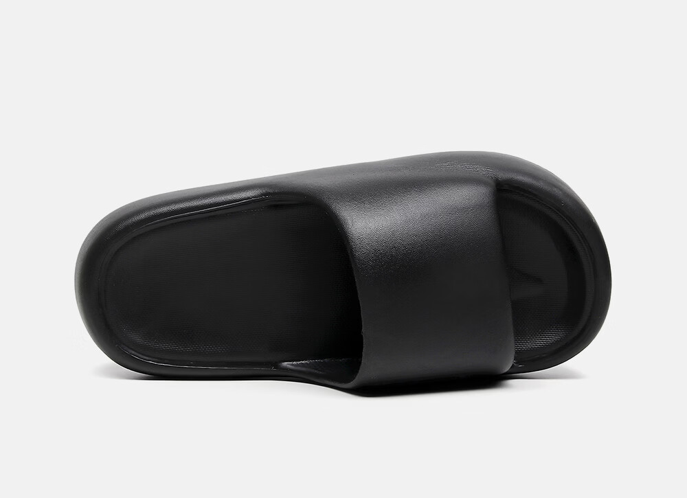 Biggator Plus Size Men's Non-Slip EVA Home Slippers 5051 Extra Large Thick Sole Summer Black 44-45 9