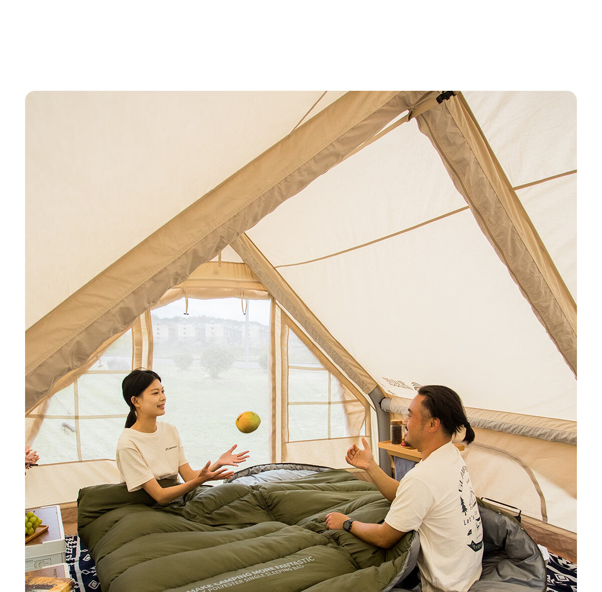 Beishanlang Graphene Sleeping Bag Adult Outdoor Camping Thickened Cold-Resistant 2-in-1 Quilt Detachable 1.8kg Pine Green 24