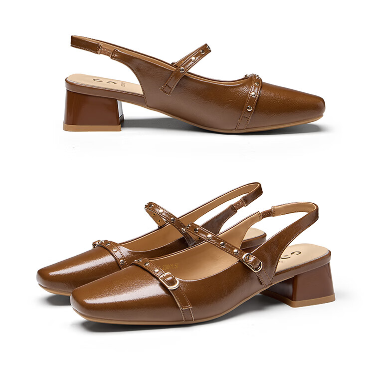 Zhuoshini Women's Low-Cut Sandals 2026 New Summer Fashion Chunky Heel Mary Jane Shoes with Skirts, Off-White, Size 39 16