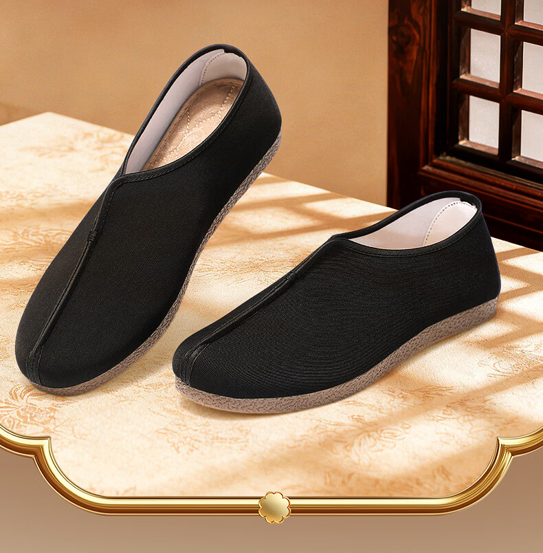 Taiheyuan Old Beijing Cloth Shoes Men Spring New Genuine Cow Tendon Non-Slip Slip-On Breathable Bamboo Fiber Odor-Resistant Cloth Shoes 4