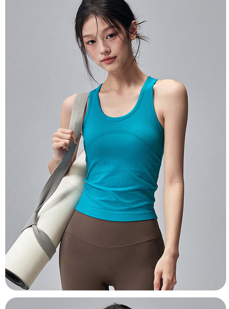XUEXIMAN Women's One-Piece Yoga Tank Top with Built-in Bra, Shockproof Sports Bra for Pilates and Fitness 12
