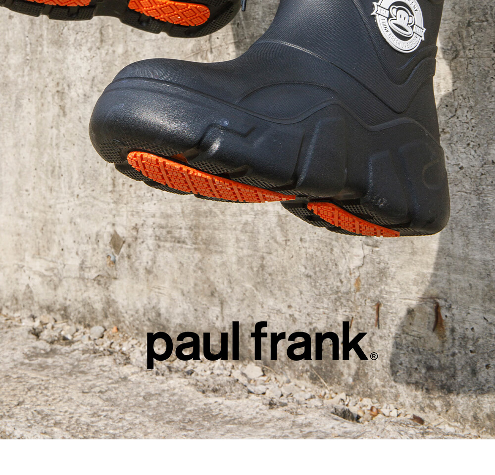 Paul Frank Professional Non-Slip Chef Shoes Outdoor EVA Rain Shoes Delivery Rider Water Shoes Fishing Rubber Shoes Black Size 41 2