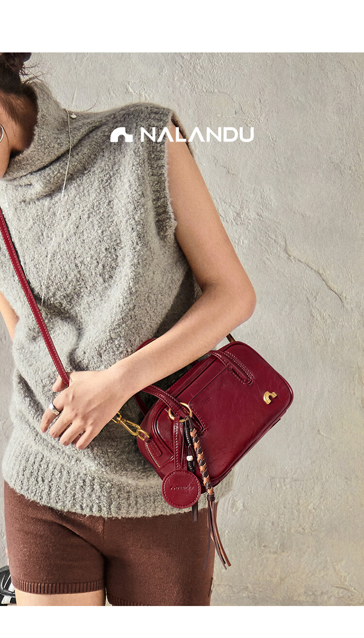 Nalandu [Xiang Hanzhi Same Style] Bowling Sugar Cube Bag Women's Crossbody Handbag Birthday 38 Goddess Festival Gift 6
