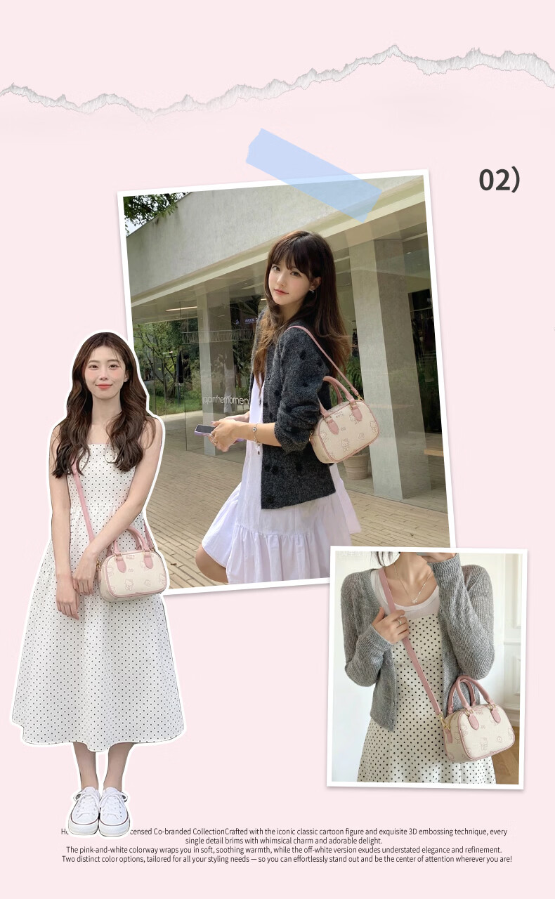 SANRIO Hello Kitty Small Round Shoulder Crossbody Bag Circular Mini Luxury Handbag New Year Gift 11