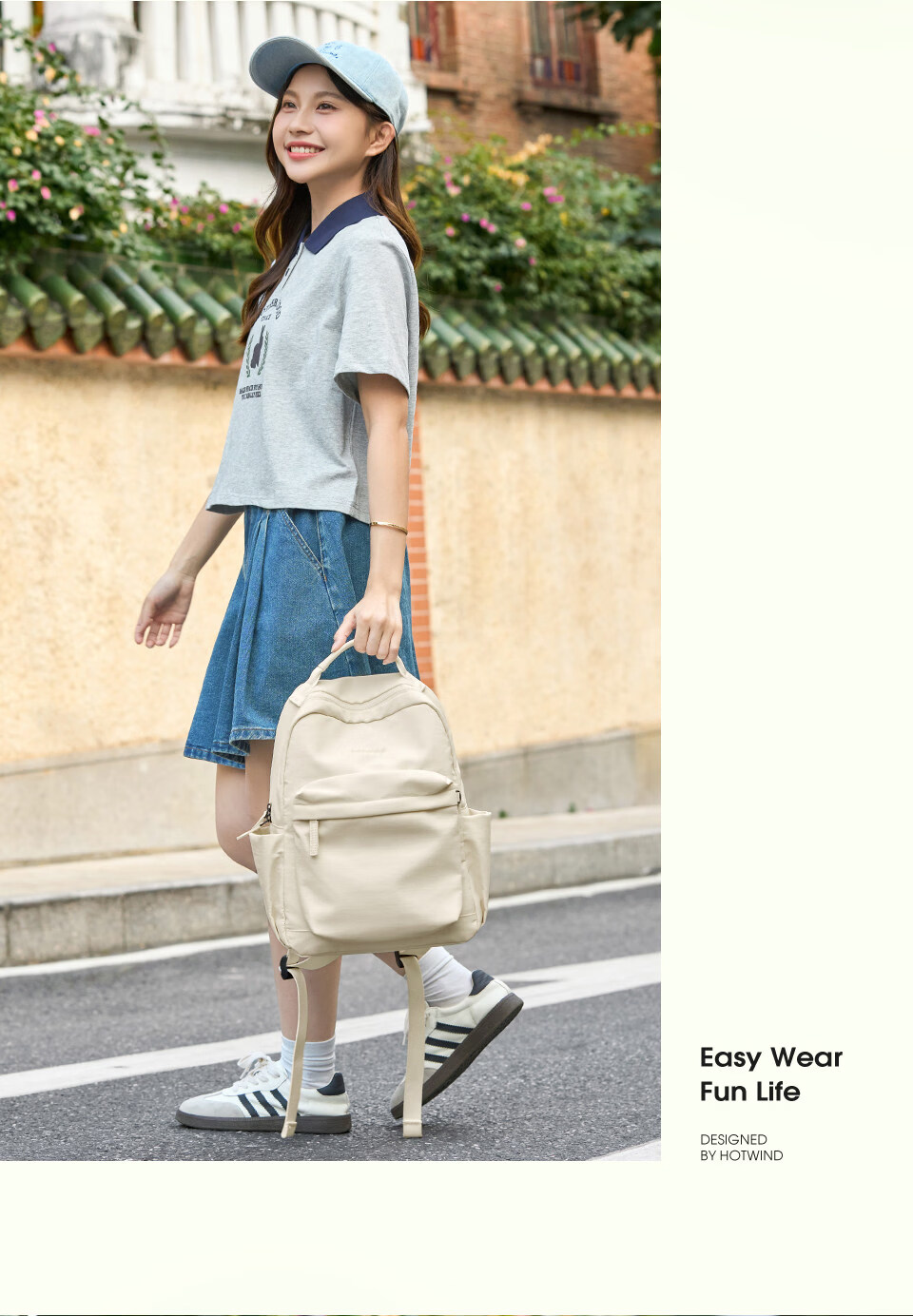 Hotwind Women's Backpack 2026 New College Student School Bag Junior High High School Laptop Bag Outdoor Lightweight Commuter Fashion Backpack 13