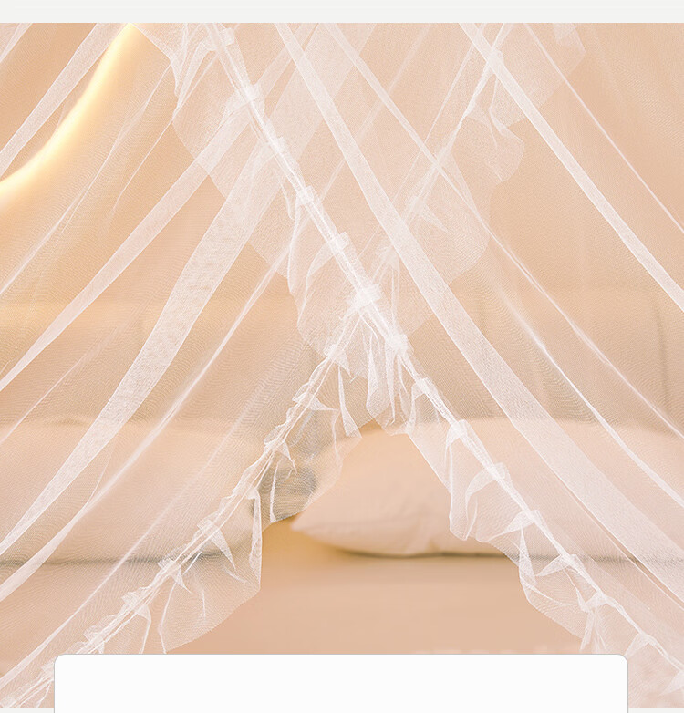 Hodo Encrypted Gauze Elegant Double-Layer Floor-Length Palace Mosquito Net 1.8×2m Home Three-Door Blue Gray 16