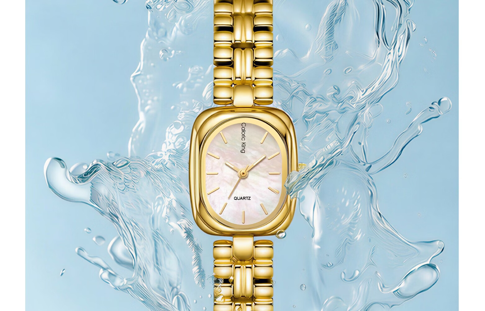 Caloric King Minimalist Small Gold Luxury Women's Watch Elegant Ladies Wristwatch Small Dial Birthday Gift for Girlfriend 30