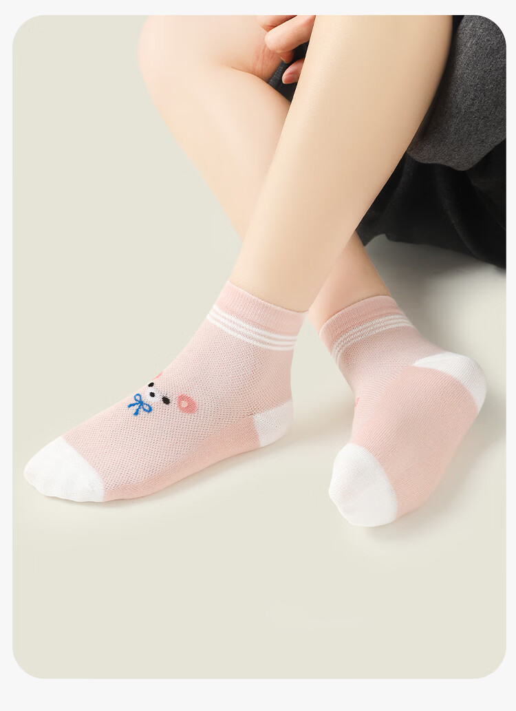 Langsha Summer Thin Girls' Socks Children's 2026 New Breathable Mesh Cotton Socks for Baby and Older Girls 14