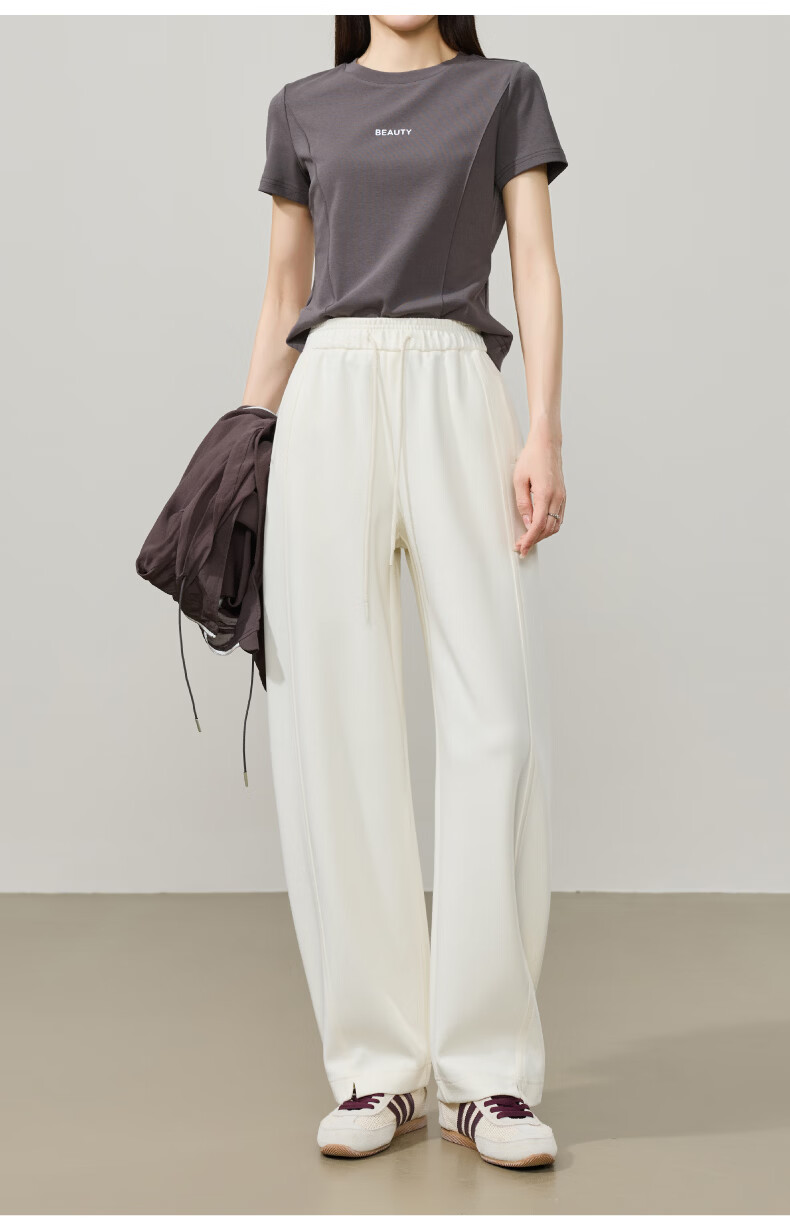 ESE-Y Women's Banana Pants Spring 2026 New Design Split Narrow Straight High-Waist Casual Sports Pants Black Size 32 17