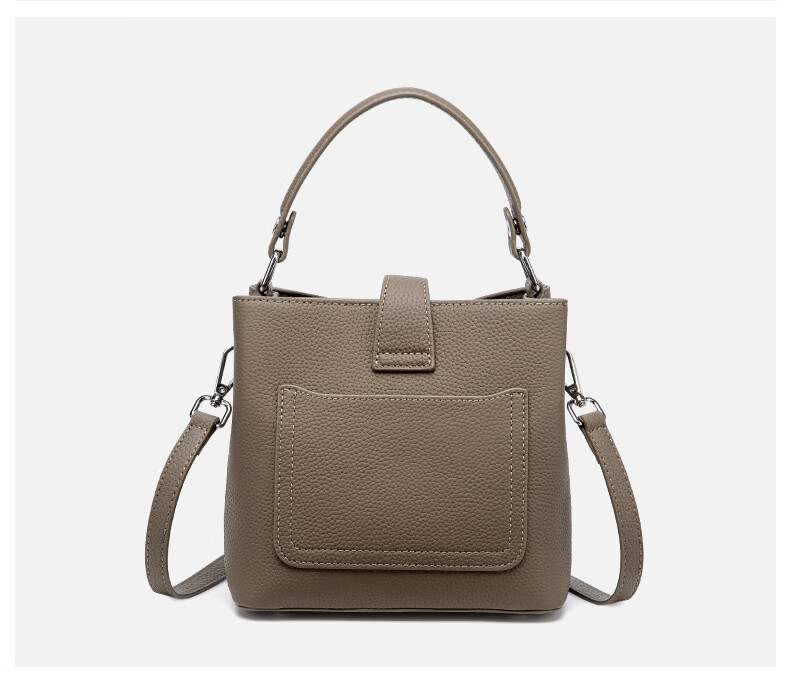 ESUNARTY Genuine Leather Bucket Bag Women 2026 New Handbag Boutique High-End Shoulder Crossbody Bag Birthday Gift for Women 23