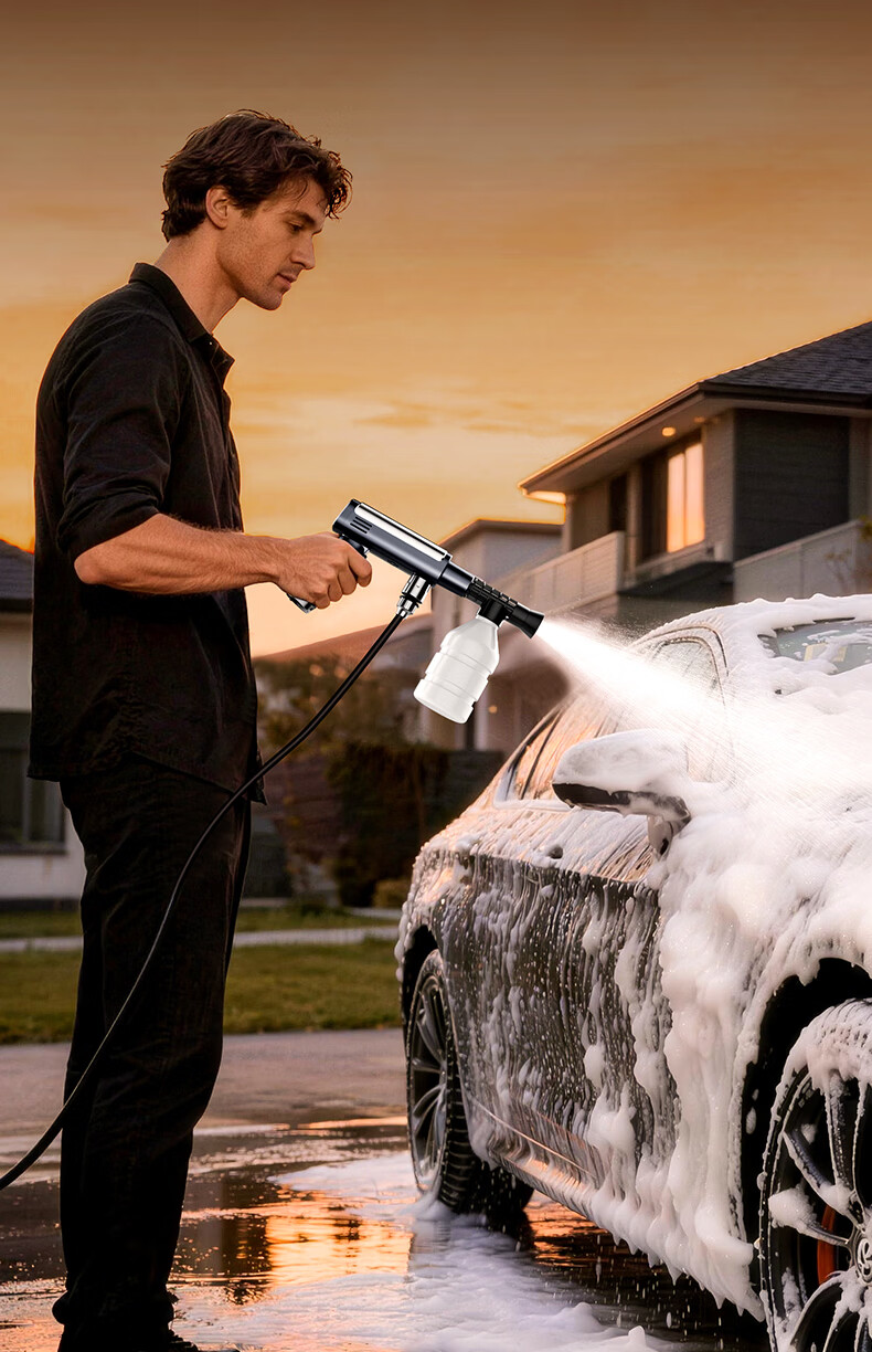 Zhiguozhe Car Wash Machine High-Pressure Home Use Water Gun Powerful Cleaning Spray Wireless Lithium Battery Portable Tool 23
