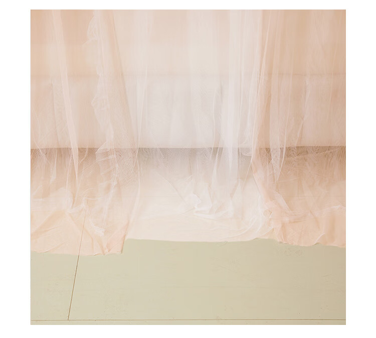 Hodo Encrypted Gauze Elegant Double-Layer Floor-Length Palace Mosquito Net 1.8×2m Home Three-Door Blue Gray 8