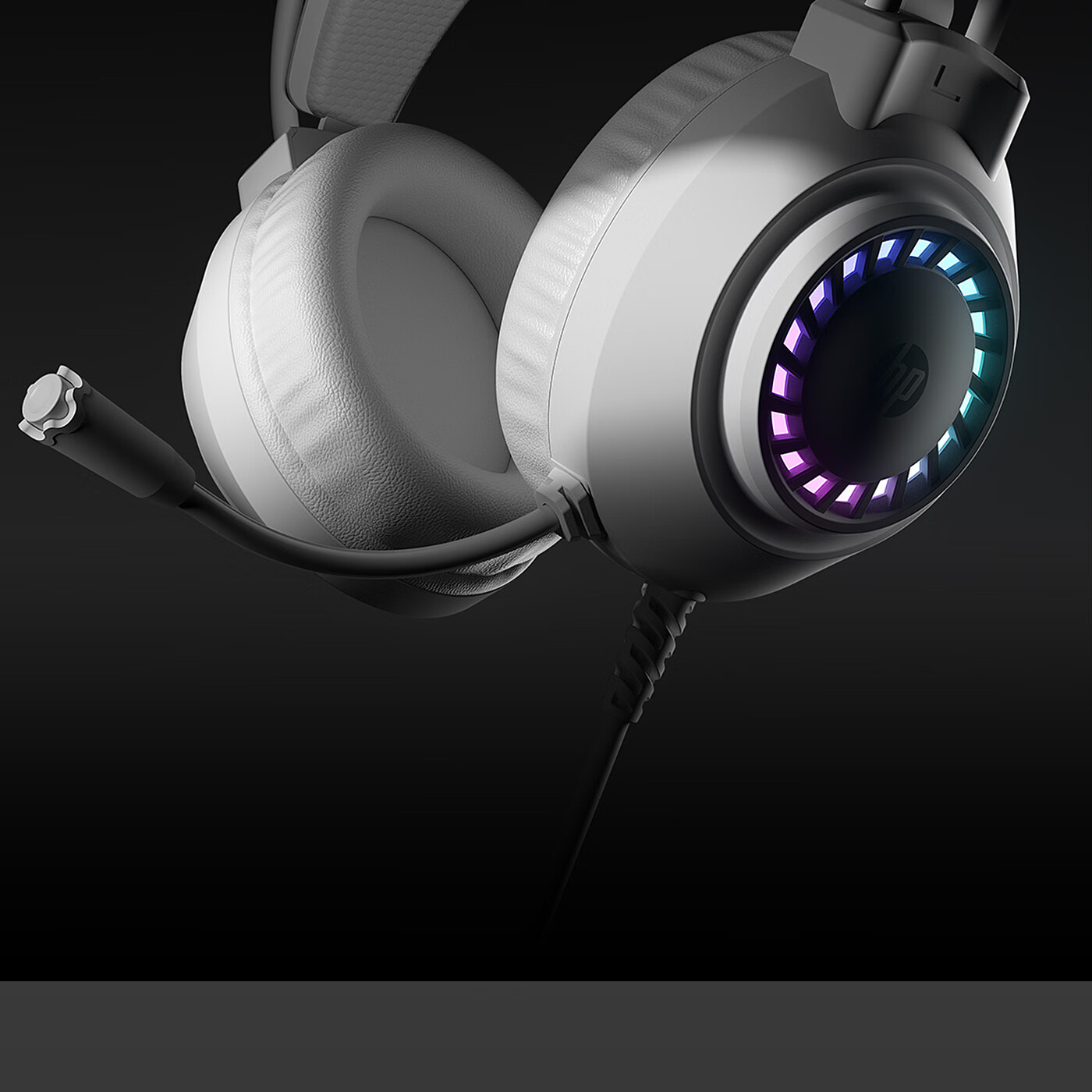 HP 1603 Over-Ear Headset with Microphone, HD Omnidirectional Pickup, 7.1 Virtual Surround Sound Gaming Headphones for FPS, PUBG, Valorant, Sound Localization 8