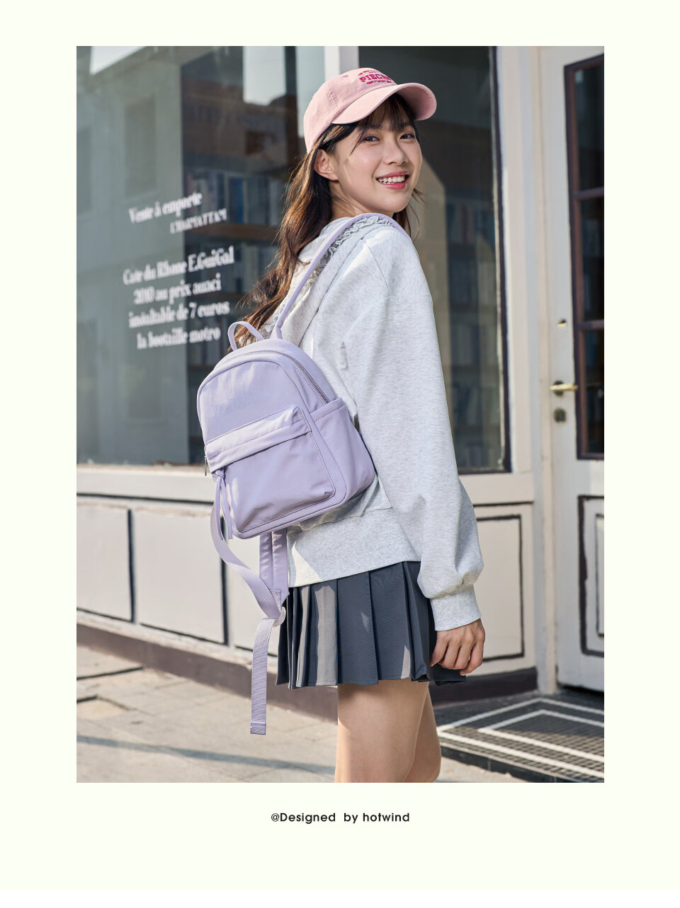 Hotwind New Dual-Shoulder Backpack Lightweight Travel Business Casual Luxury Backpack for Women High School Students 16