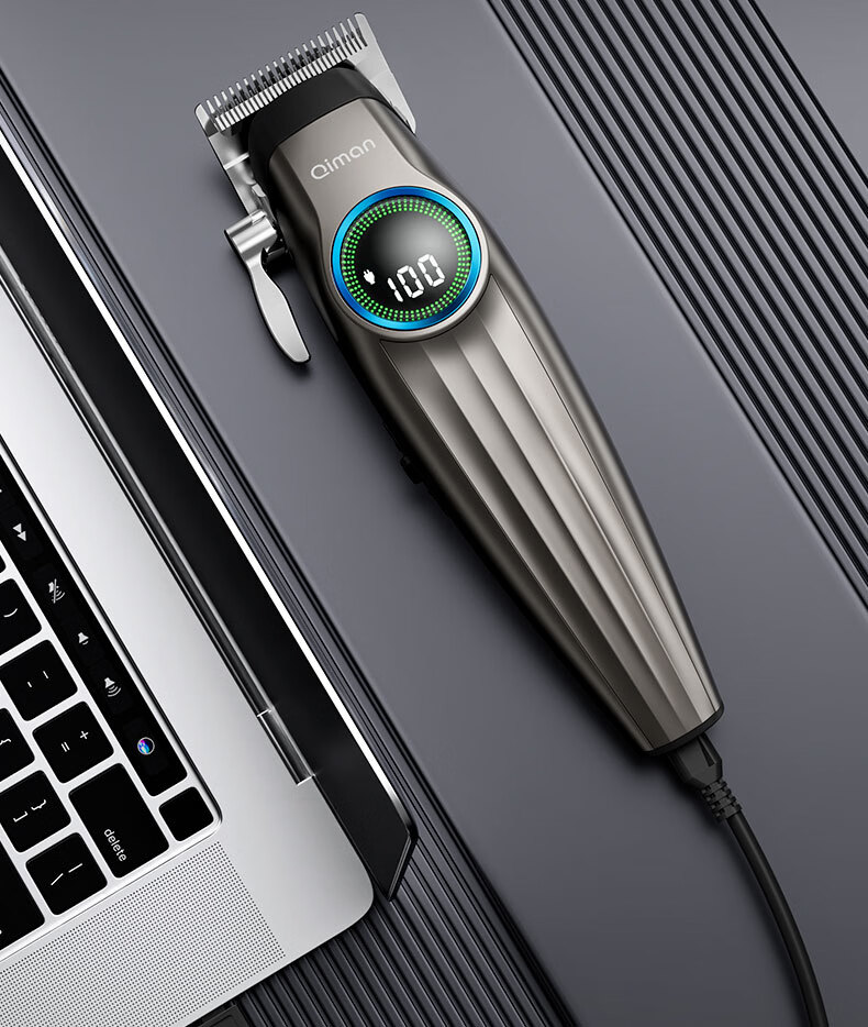 Qiman Professional Electric Hair Clipper Barber Haircut Trimmer Oil Head Salon Barber Shop Electric Hair Trimmer Gradient Engraving Adult Haircut Tool Full Set 2026 New Model 14