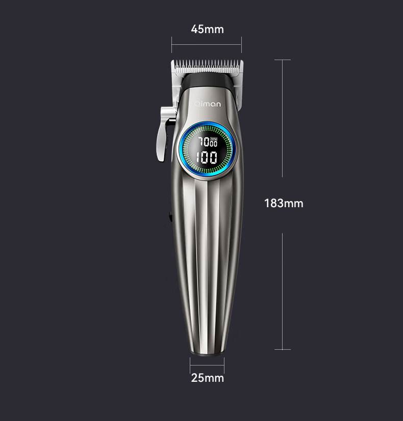 Qiman Professional Electric Hair Clipper Barber Haircut Trimmer Oil Head Salon Barber Shop Electric Hair Trimmer Gradient Engraving Adult Haircut Tool Full Set 2026 New Model 20